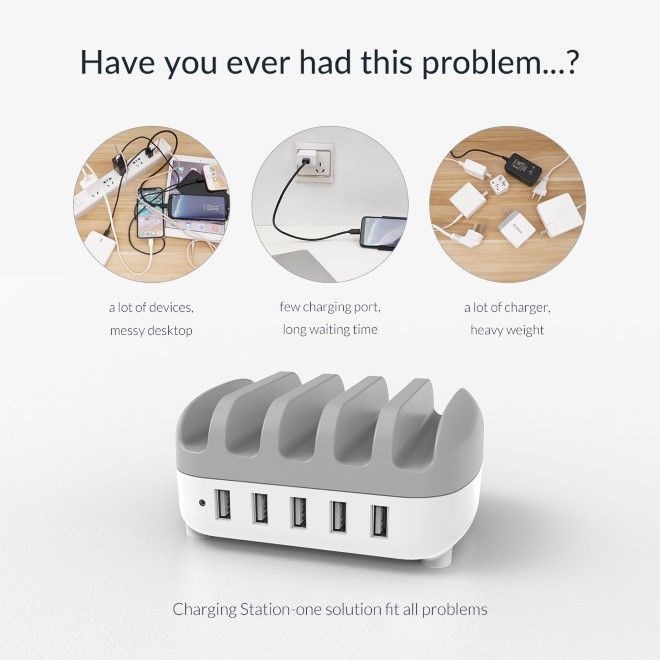 Actual product image Orico DUK-5P 5-port USB charging station (40 W)
