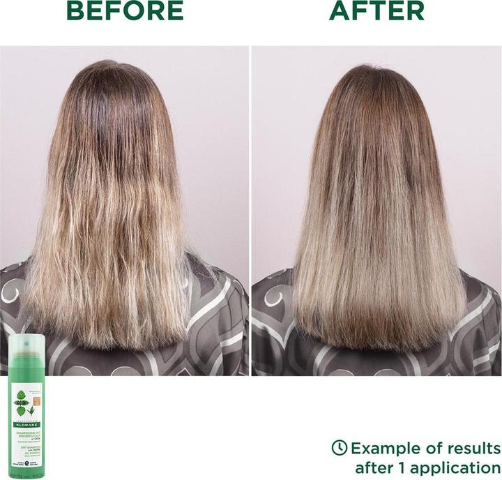 Actual product image Klorane Trockenshampoo Brennnessel getönt (150 ml, Dry shampoo)