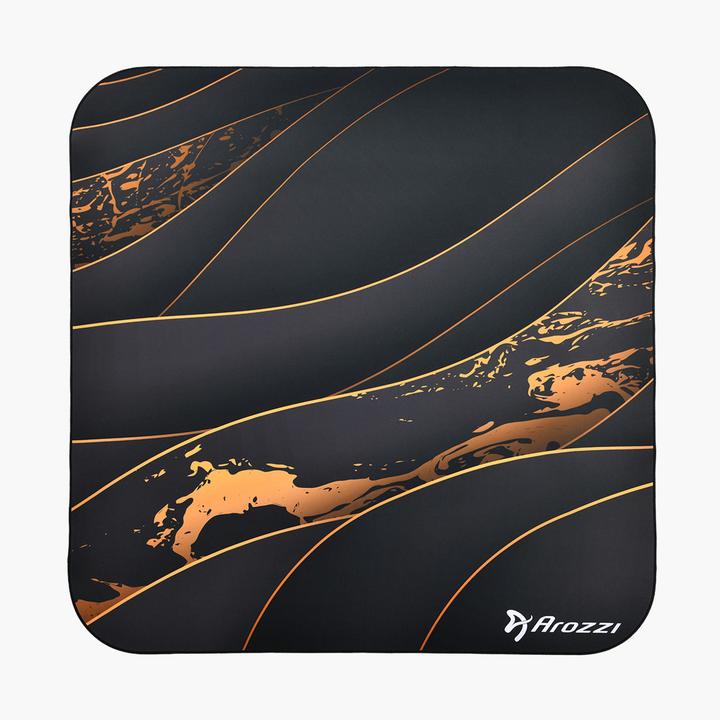 Actual product image Arozzi Zona Quattro Black Gold / Floor protection mat / 116 x 116 cm / Black and gold design (116 x 116 cm)