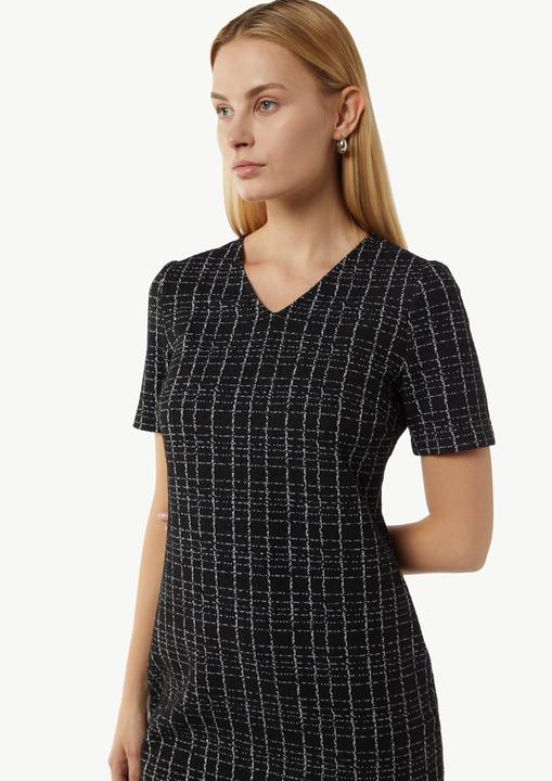 Actual product image Comma Kleid Elastisches Bouclé-Kleid mit Karomuster (34)