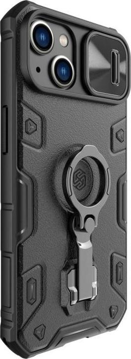 Actual product image Nillkin CamShield Armor Pro Magnetic Case for iPhone 14 Plus MagSafe Armored Cover Stand Ring Black (Apple iPhone 14 Plus)