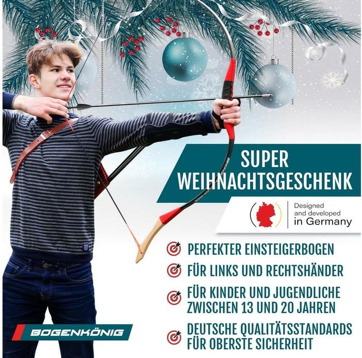 Actual product image Bogenkönig Bogenschiess-Set mit Köcher 30 lbs