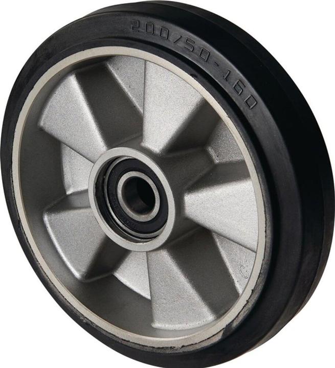 Pfaff Lenkrad Vollgummi Naben-L. 43 mm Rad-B. 50 mm Rad-Ø 200 mm Alu-Guss-Felge