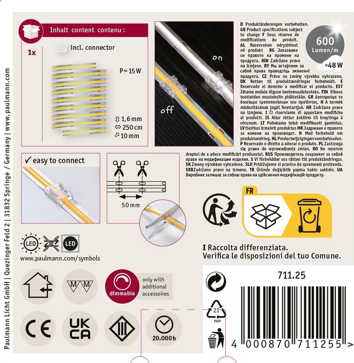 Image du produit Paulmann Bande COB MaxLED 500 Full-Line