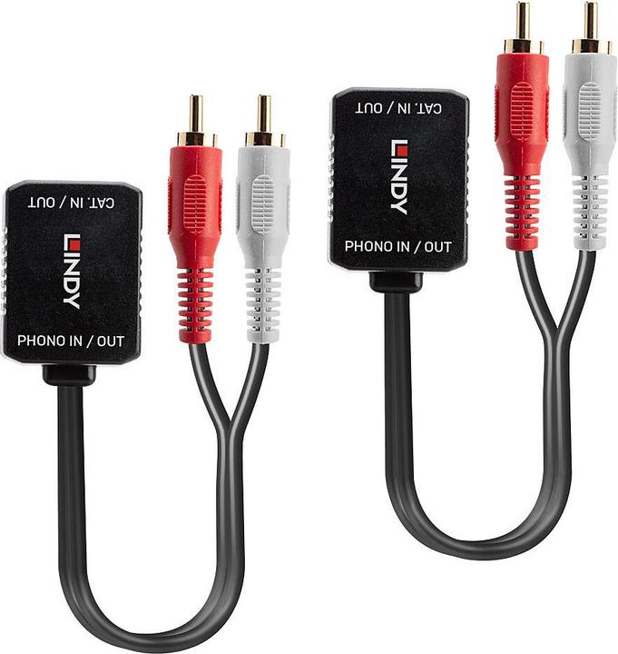 Produktbild Lindy Cat.5/6 100m 2x RCA (Extender)