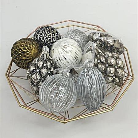 Produktbild D-M-C Design Kristbaumkugel, anthrazit, Glitter, D:10cm