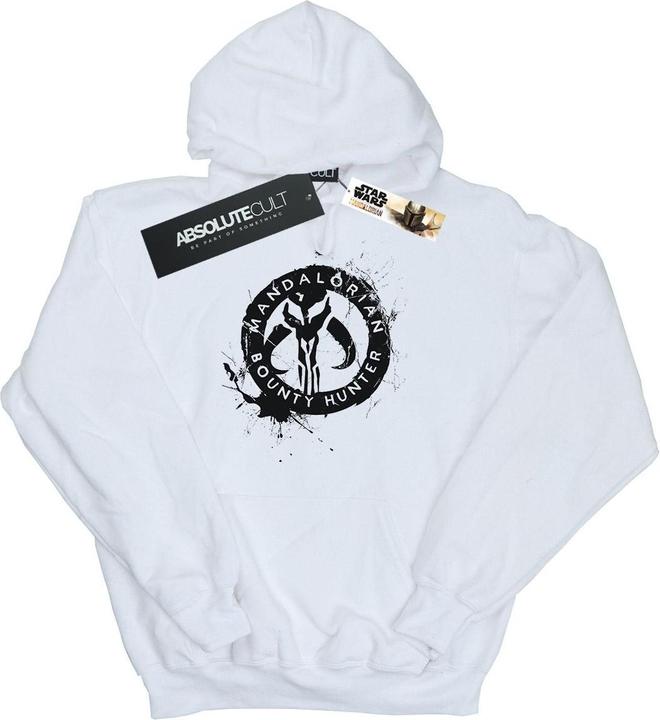 Immagine prodotto Star Wars The Mandalorian Bounty Hunter Splatter Skull Felpa con Cappuccio Uomo (4XL)