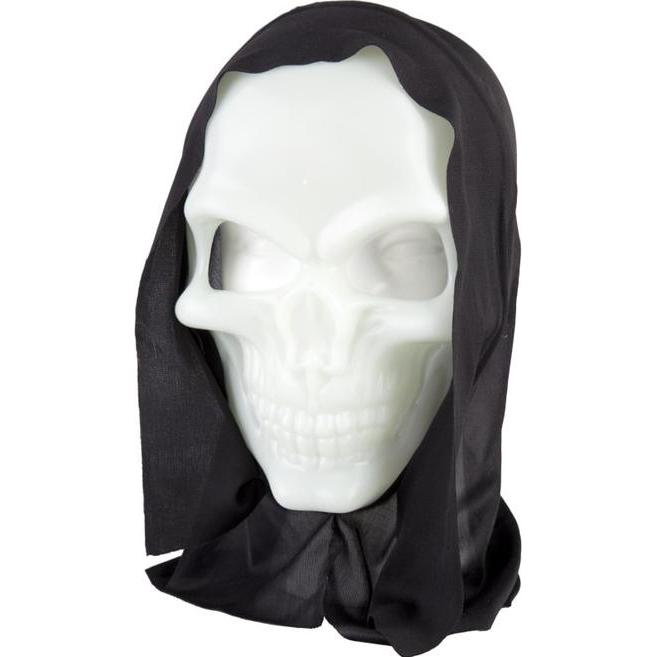 MICA Festival Halloweenmaske - Totenkopf - Glow in the dark - für Erwachsene