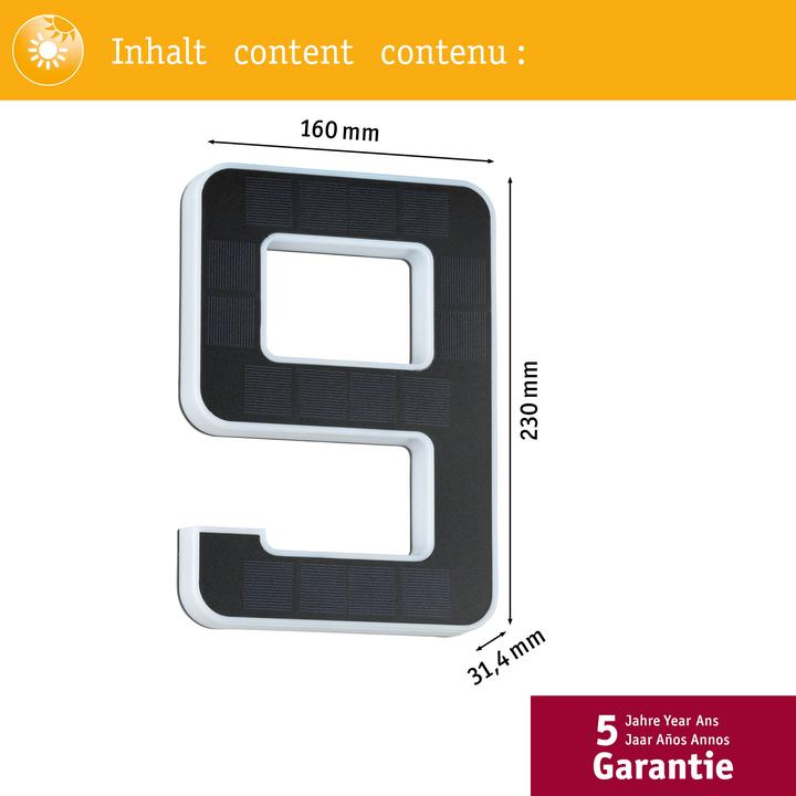 Immagine prodotto Paulmann Numero civico solare (20 lm, IP44)