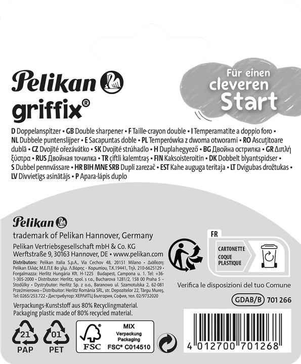 Image du produit Pelikan Taille-crayons boîte double Griffix bleu