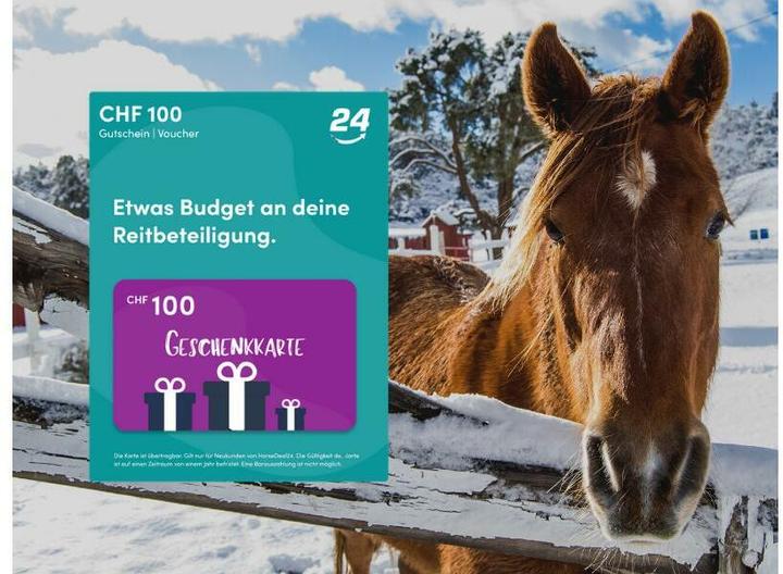 Actual product image Horsedeal24 Online gift voucher CHF 100.- (1 pcs.)
