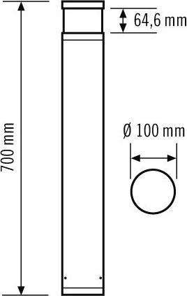 Actual product image Esylux ETSE LED bollard light (500 lm, IP65)
