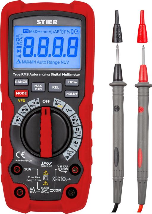 Produktbild Stier Profi Multimeter 60mV - 1000V AC/DC CAT III 1000V CAT IV 600V VFD RMS (CAT III 1000V, CAT IV 600V)