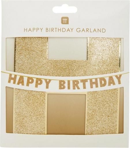 Produktbild TALKING TABLES Happy Birthday Girlande Gold