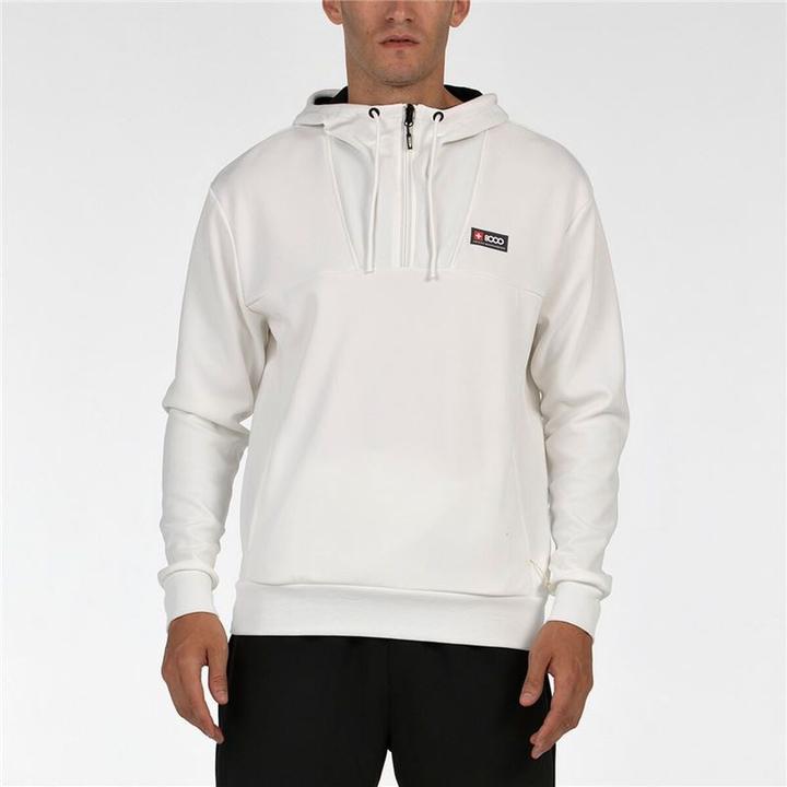 Produktbild +8000 Herren Sweater mit Kapuze Esvein Weiss (S)