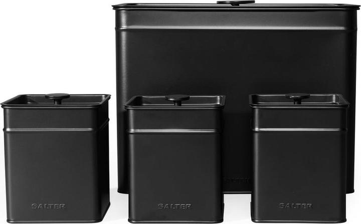 Salter BW126141EU7 Kuro 4-Piece Bread Bin & Canister Set (14.20 l)