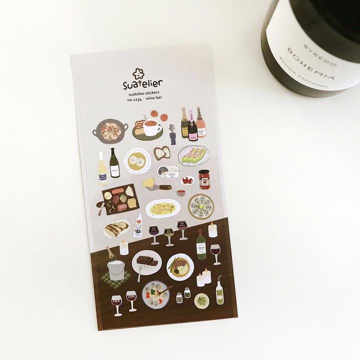Mark'S Daily Deco Sticker WINE BAR (10 Sticker)