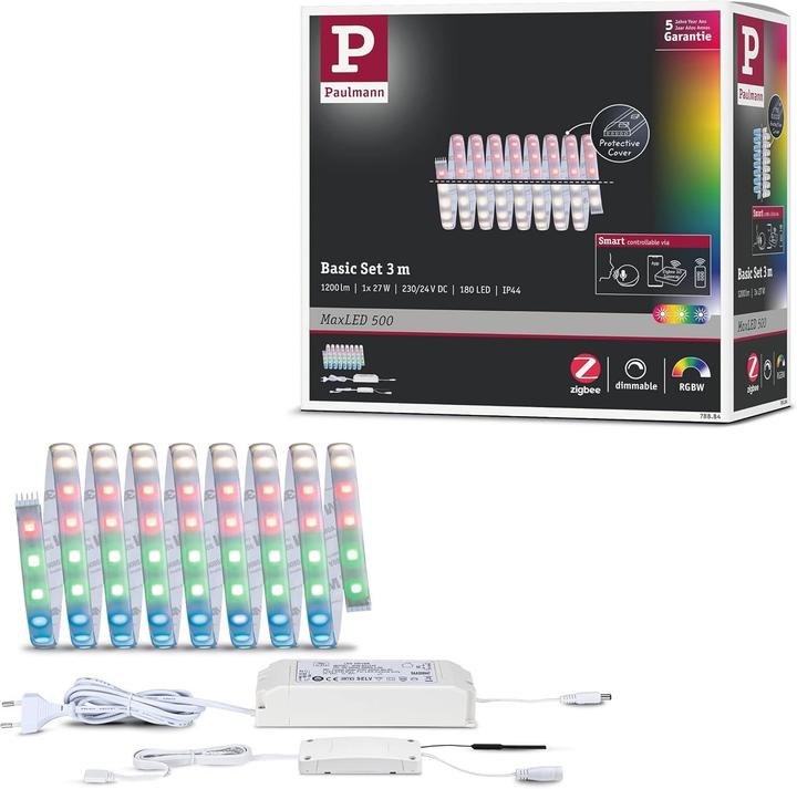Produktbild Paulmann MaxLED 500 Stripe Set (RGBW, Weiss, 500 cm, Indoor)