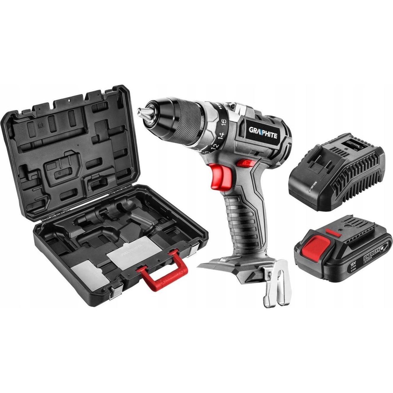 Thumbnail - Graphite, Bohrmaschine + Akkuschrauber, 58G019-SET1 drill 18 V 1 x 2 Ah battery (Akkubetrieb)