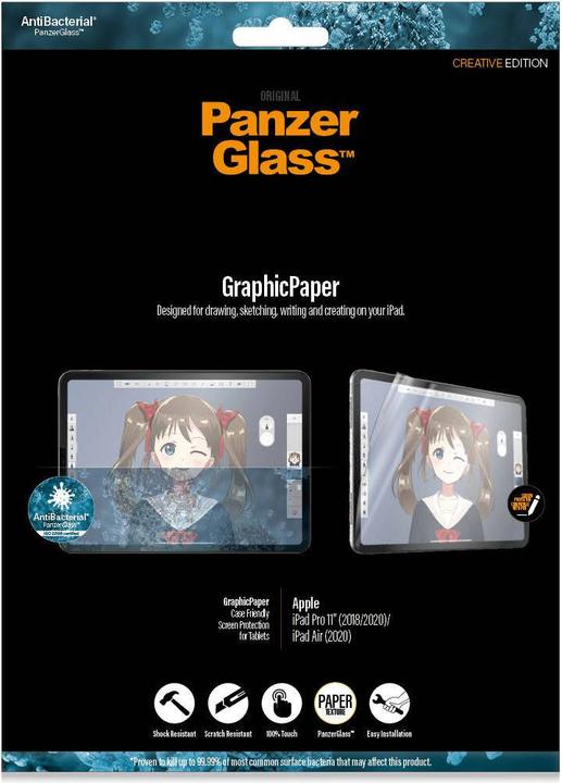 Immagine prodotto PanzerGlass Caso amichevole GrapicPaper AB (1 pz., Apple iPad Pro 11 2018, Apple iPad Pro 11 2020, Apple iPad Pro 11 2021, Apple iPad Pro 11 2022)