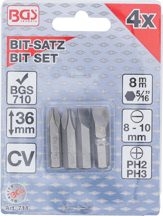 Actual product image BGS Bits for Impact Wrench for 710 (8 mm)