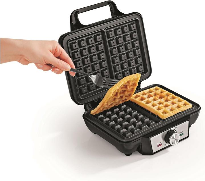 Produktbild Gourmetmaxx Waffeleisen Schwarz/Silber, Leistung: 1000 W, Anzahl pro