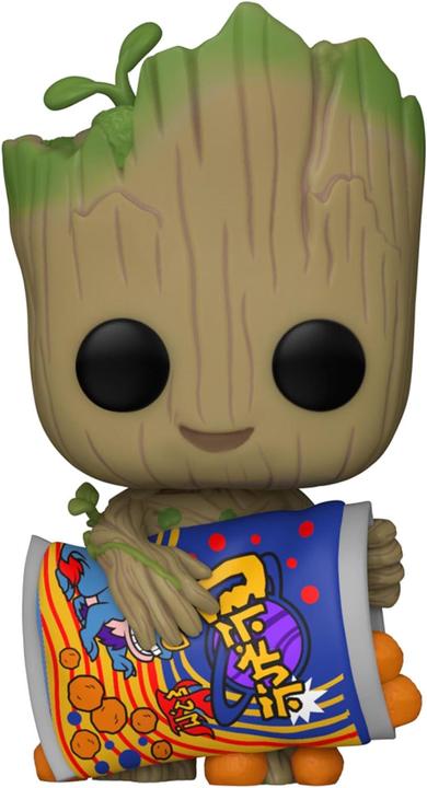 Actual product image Funko POP Marvel I am Groot - Groot with Cheese Puffs