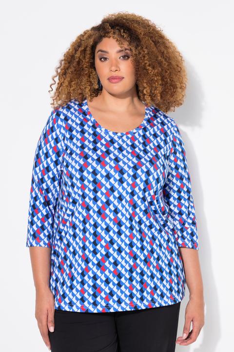 Produktbild Ulla Popken Shirt, bedruckt, A-Linie, Rundhals, 3/4-Arm (58)