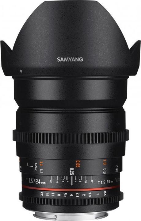 Actual product image Samyang MF 24mm T1.5 VDSLR MK2 Canon RF (Canon RF, APS-C / DX, full size, Micro Four Thirds)