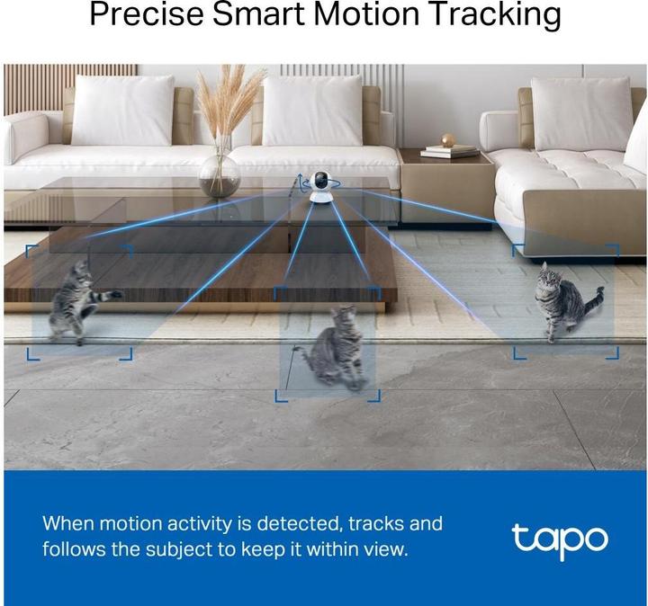 Produktbild TP-Link Tapo C220 4MP 360°-WLAN-Kamera MicroSD (2560 x 1440 Pixels)