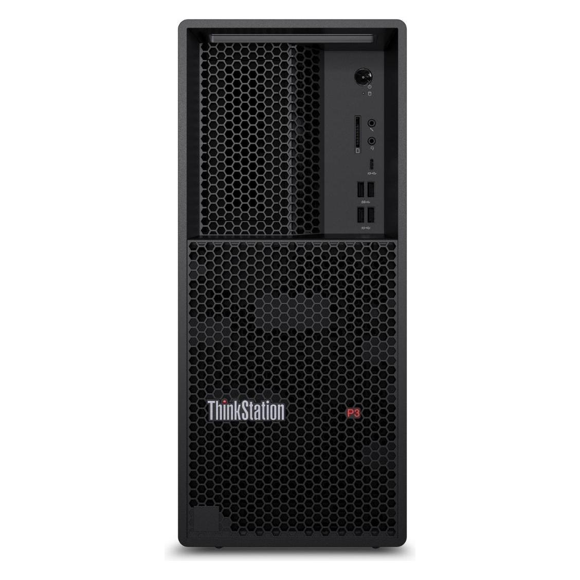 Lenovo ThinkStation P3 Tower (4000 GB, 64 GB, Intel Core i9-14900K), PC, Schwarz