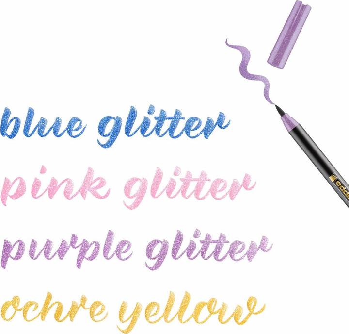 Image du produit Edding 1340 stylo pinceau pailleté Lot de 4 assortis (4x)