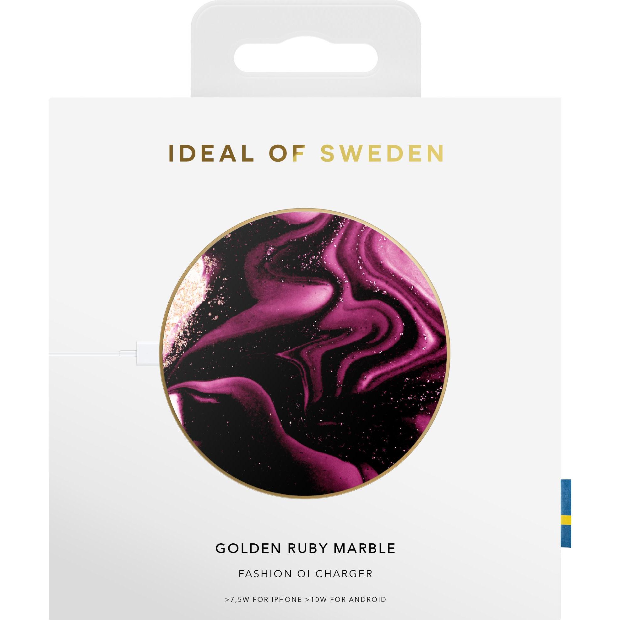 Thumbnail - iDeal Of Sweden Universal-Charger Golden Ruby Marble (10 W), Wireless Charger, Mehrfarbig
