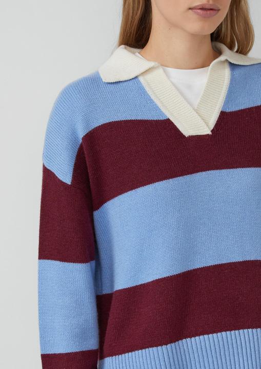 Produktbild s.Oliver Strickpullover Strickpullover aus Viskosemix mit Kragen (36)