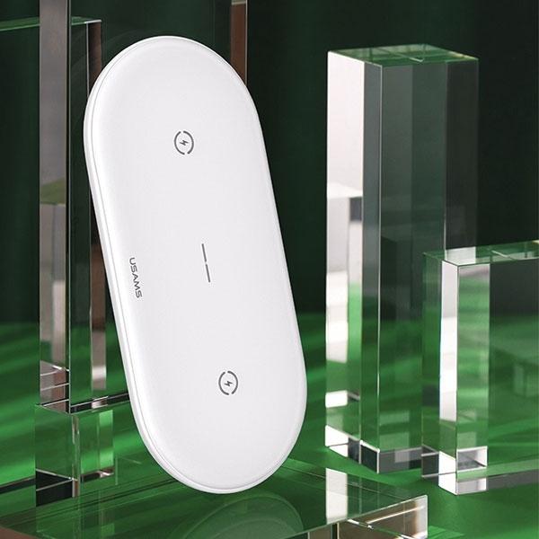 Actual product image Usams Ład. indukcyjna US-CD120 10W Dual biały/white CD120JN01 (10 W)