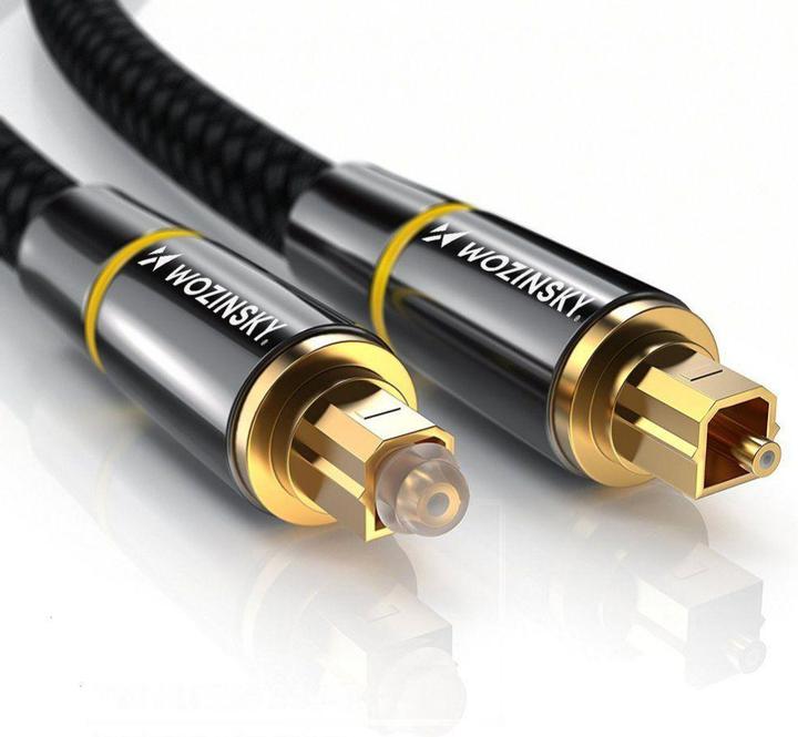 Produktbild Wozinsky digital optical audio fiber cable Toslink SPDIF 3m black (WOPT-30) (3 m, TOSLINK)