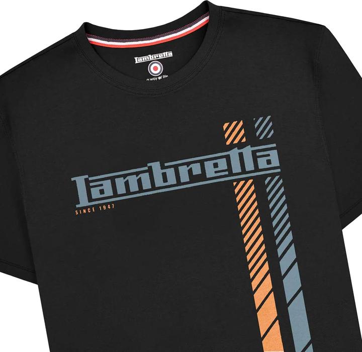 Immagine prodotto Lambretta SS25 Maglietta Grande e Alto Striscia Da Corsa Uomo (4XL)