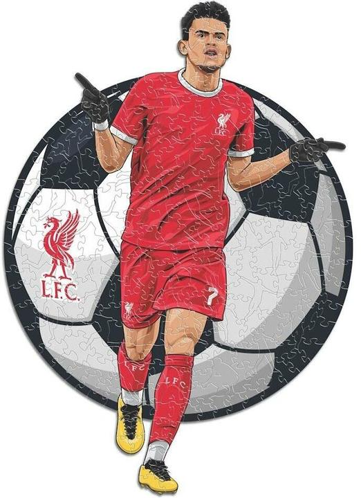 Actual product image Iconic Liverpool FC - Luis Diaz - Wooden Puzzle Size S (150 pieces) (150 pieces)