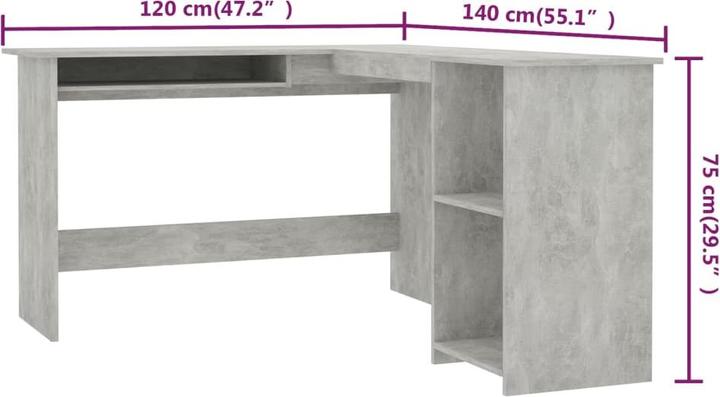 Produktbild vidaXL Eckschreibtisch (140 x 120 x 75 cm)