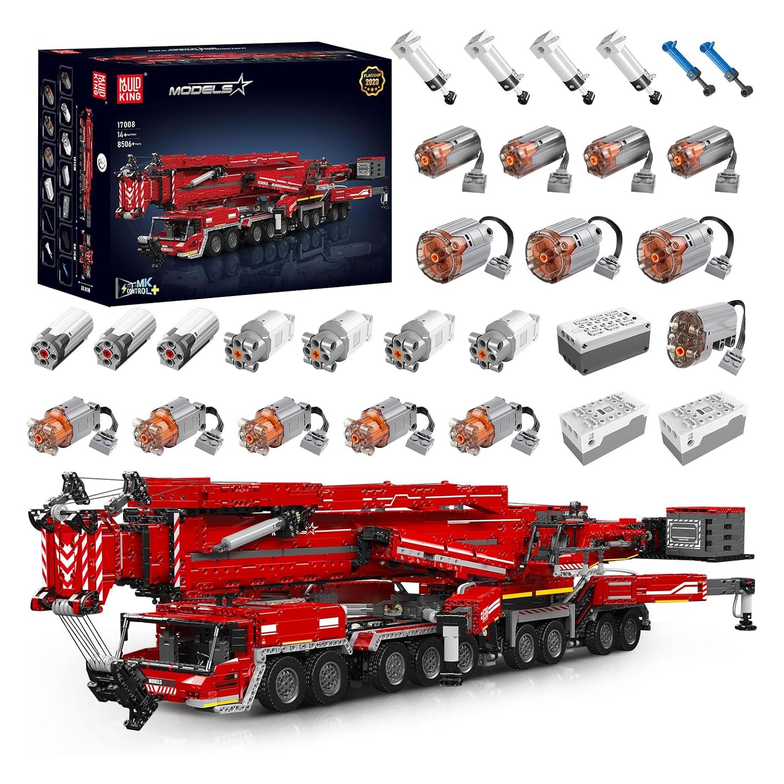 Mould King 17002 Gru Cingolata Telecomandata Liebherr LTR 11200 - Kit Da 4000+ Pezzi Con 12 Motori, Braccio 150cm, Rotazione 360° - Idea Regalo