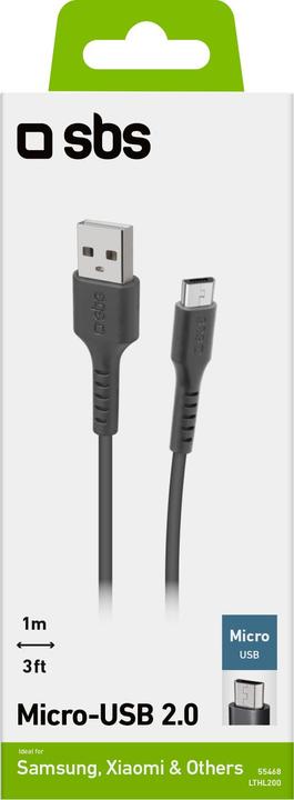 Actual product image SBS Data cable USB 2.0 - Micro USB (1 m, USB 2.0)