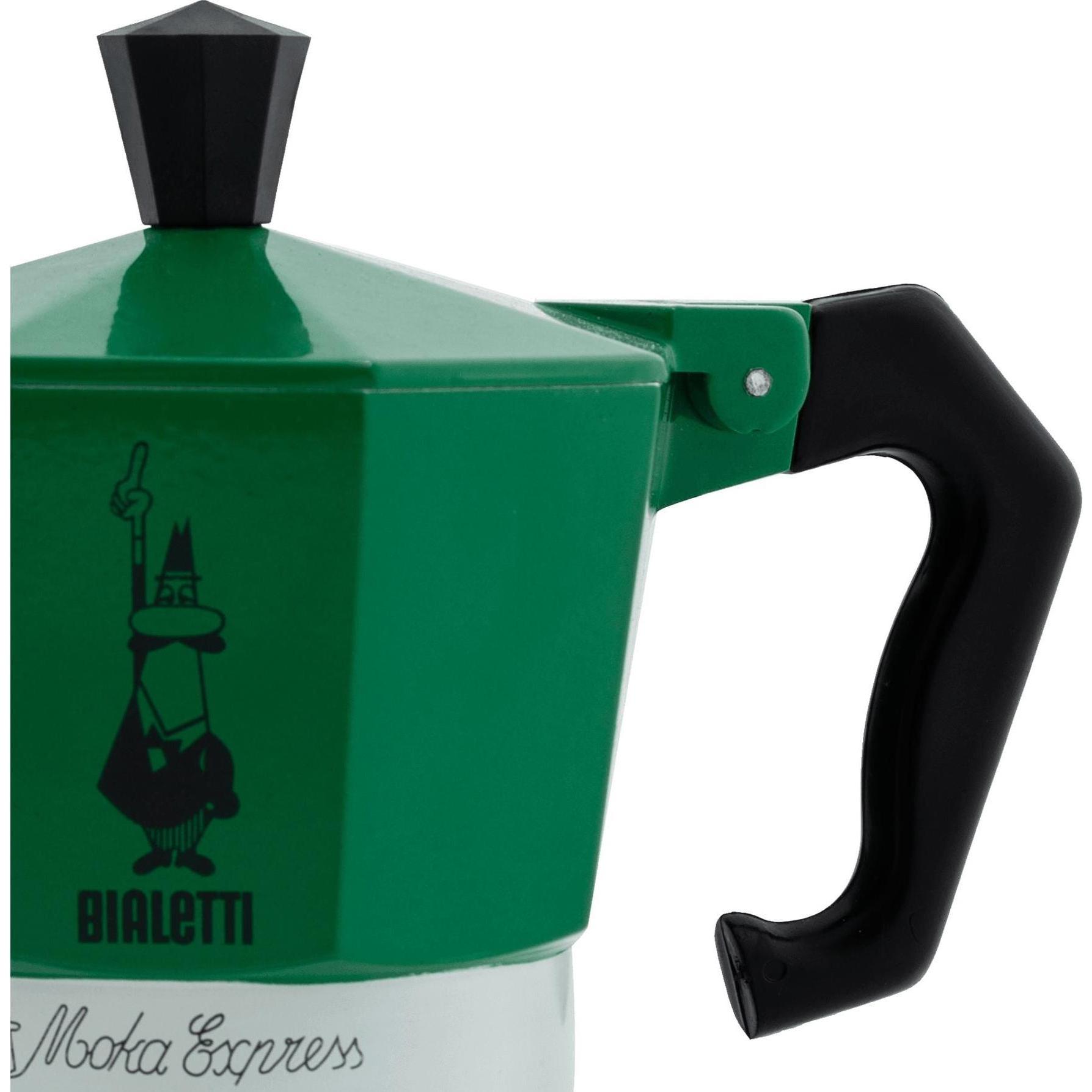Bialetti Mokina, Espressokocher, Grün, Rot