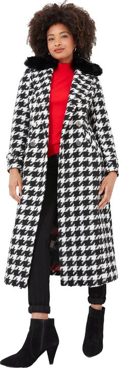 Produktbild Joe Browns Faux Fur Collar Dogtooth Check Coat (36, Hundemantel)