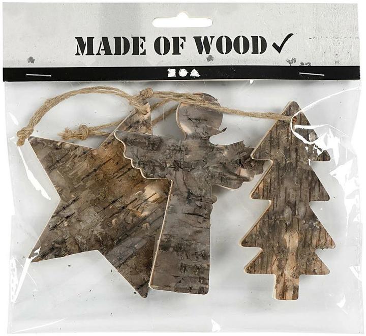 Produktbild Creativ Company Aufhänger Holz Rinde (3-teilig)