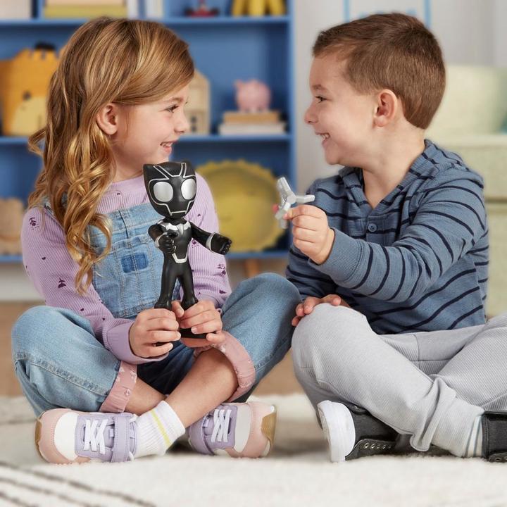 Actual product image Hasbro Spidey and His Amazing Friends super-sized Black Panther action figure, superhero toy f