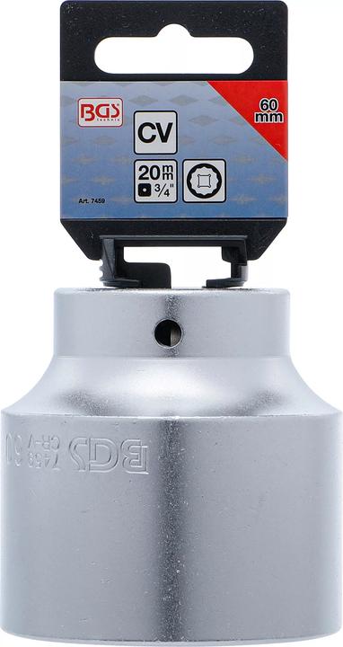Immagine prodotto BGS Set di chiavi a bussola a dodici facce Azionamento a bussola quadra 20 mm (3/4") SW 60 mm (60 mm)