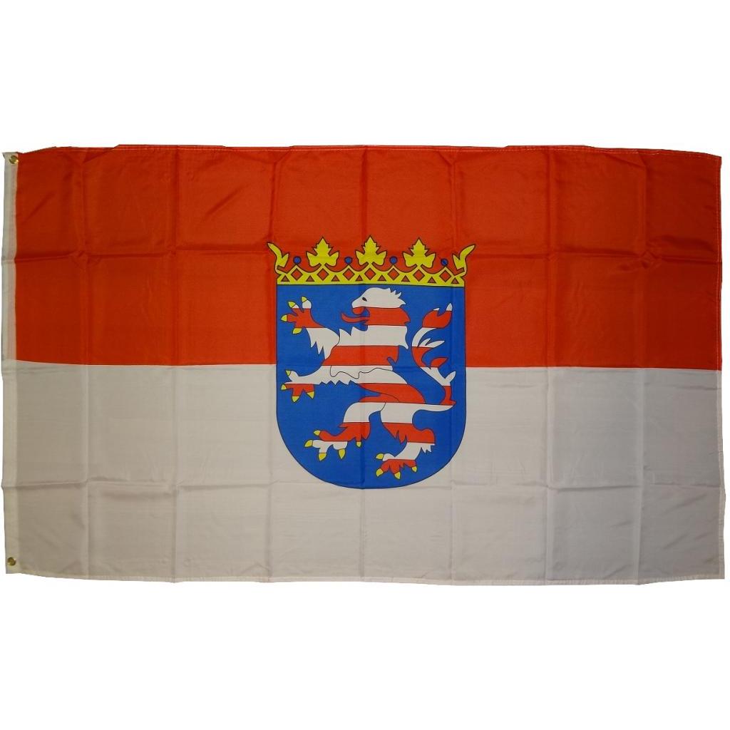 trends4cents, Fahne, Flagge Hessen 90 x 150 cm Fahne mit 2 Ösen 100g/m² Stoffgewicht Hissflagge Hissen