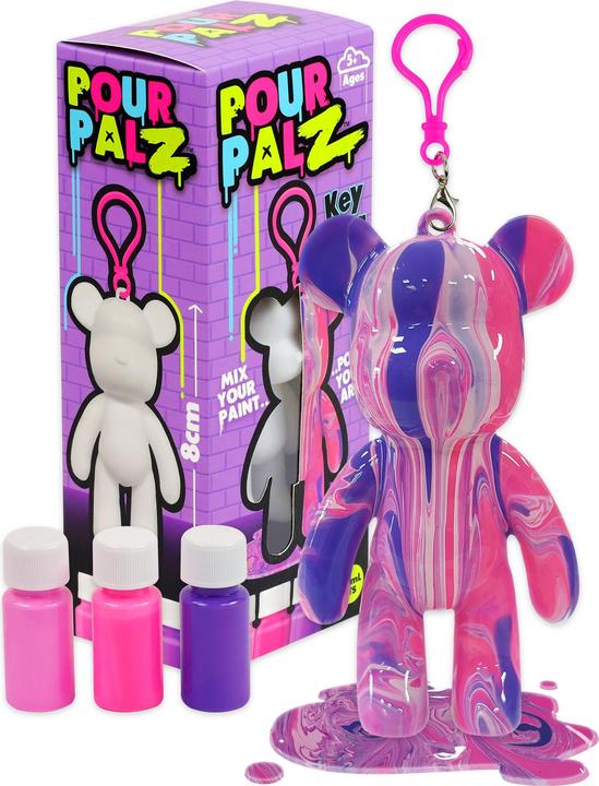 Produktbild Pour Palz DIY Mini Paint Bear w/keychain, ast.4, CDU