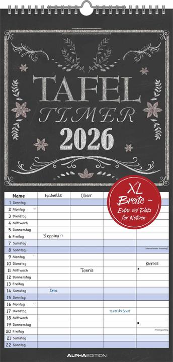 Immagine prodotto Alpha Edition Timer lavagna planner famiglia 2026 (Speciale)