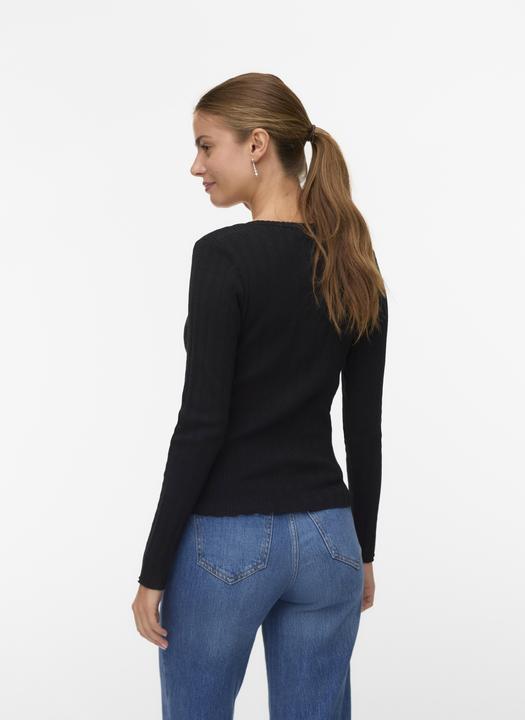 Produktbild Vero Moda Vmwillow Pointelle Langarm Pullover mit U-Ausschnitt (L)